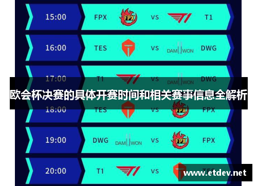 欧会杯决赛的具体开赛时间和相关赛事信息全解析 欧会杯决赛的具体开赛时间和相关赛事信息全解析